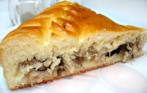 Пирог с курицей и шампиньонами Пирог с курицей и шампиньонами